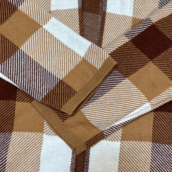 LOFT Long Sleeve Plaid Open Front Cotton Cardigan Sweater Size Small - Picture 6 of 9